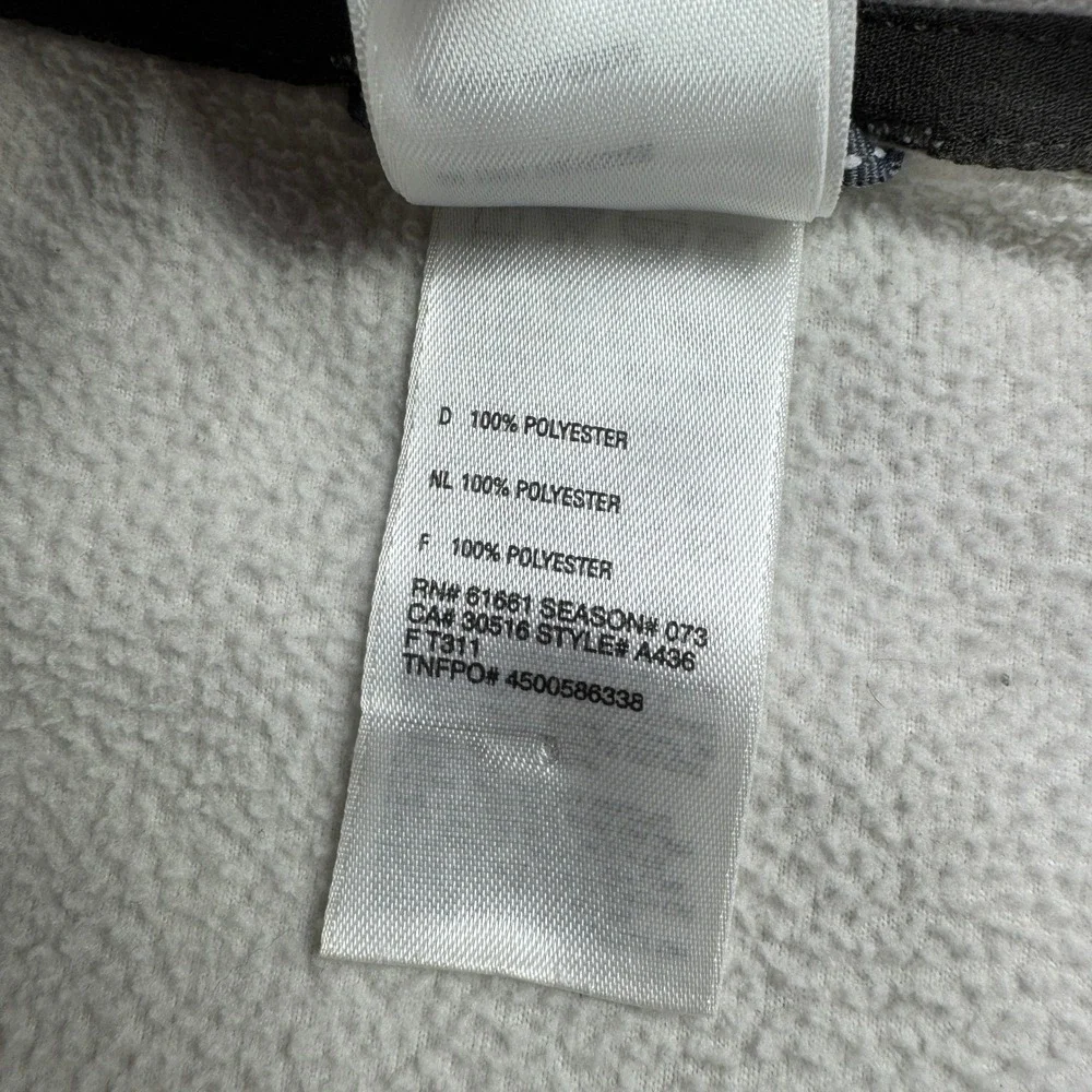 The North Face Fleece Pullover Mens XL White TKA 100 Quarter‎ Zip Hiking Layer